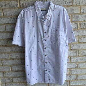 Magellan Outdoors Summerville Print Short Sleeve Button Up Shirt Men's Size 2XL.